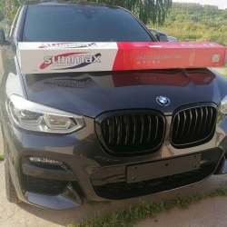 Оклейка полиуретановой пленкой sunmaxfilms BMW черный