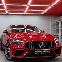 Оклейка полиуретановой пленкой sunmaxfilms Mercedes красный
