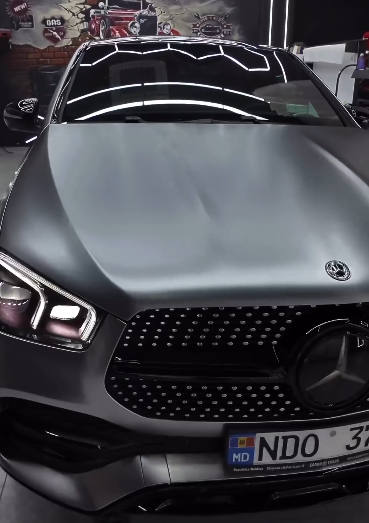Оклейка Mercedes GLE в Sunmax 44 Metal Gray PPF