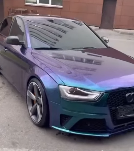 Оклейка Audi в Sunmax 29 Green Purple PPF