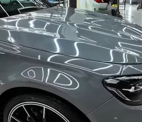Оклейка Mercedes в Sunmax 282 Ultra Gloss Combat Grey