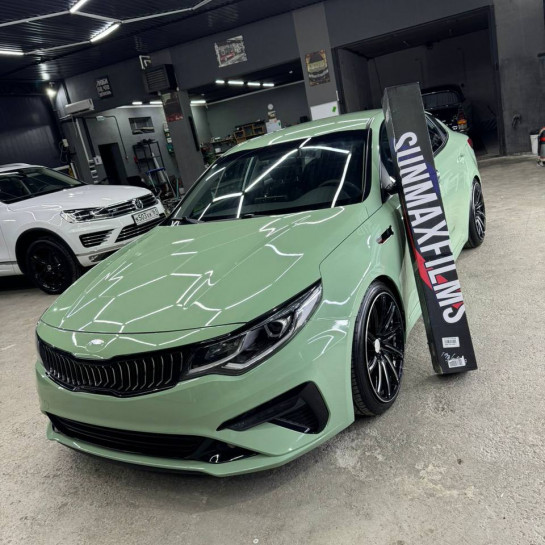 Оклейка KIA K5 в Sunmax #40 PPF Khaki Green