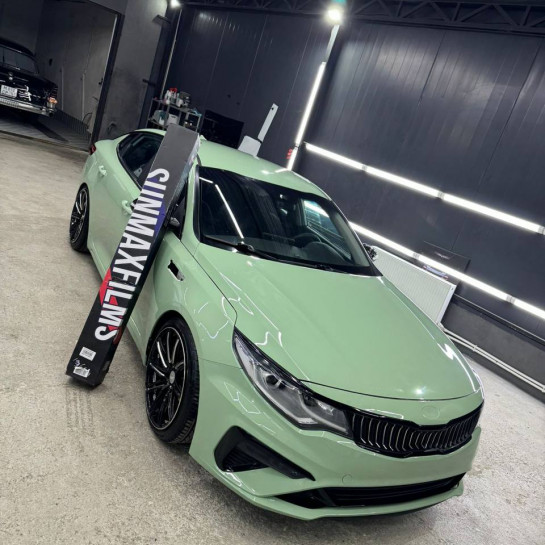 Оклейка KIA K5 в Sunmax #40 PPF Khaki Green