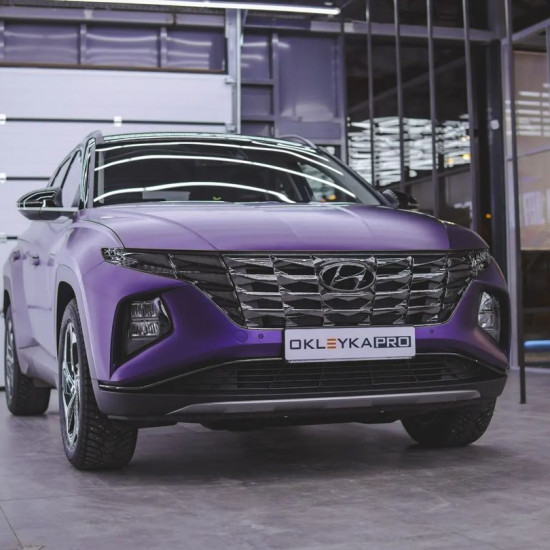 Оклейка Hyundai Tucson в Sunmax Satin Midnight Purple 1047