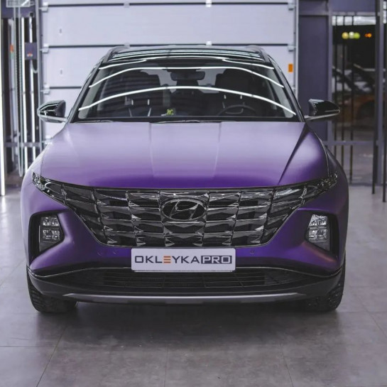 Оклейка Hyundai Tucson в Sunmax Satin Midnight Purple в Москве