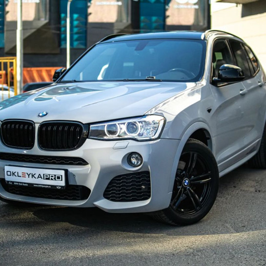 Оклейка BMW X3 авто в Sunmax Gloss Nardo Grey в СПБ и по России