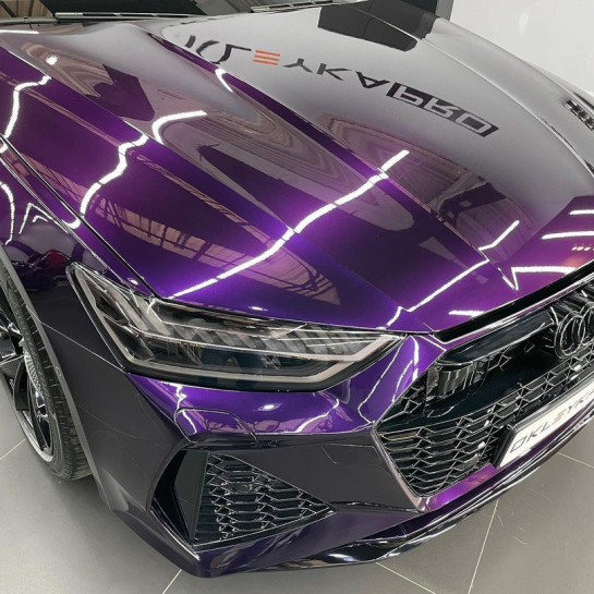 Оклейка Audi A7 в Sunmax Splendid Midnight Purple для авто