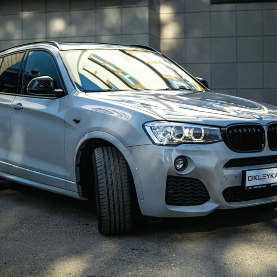 Оклейка BMW X3 авто в Sunmax Gloss Nardo Grey в СПБ и по России