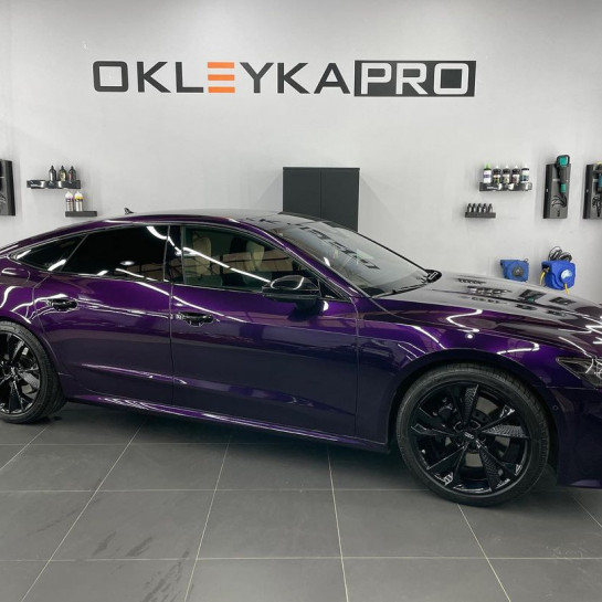 Оклейка Audi A7 в Sunmax Splendid Midnight Purple для авто