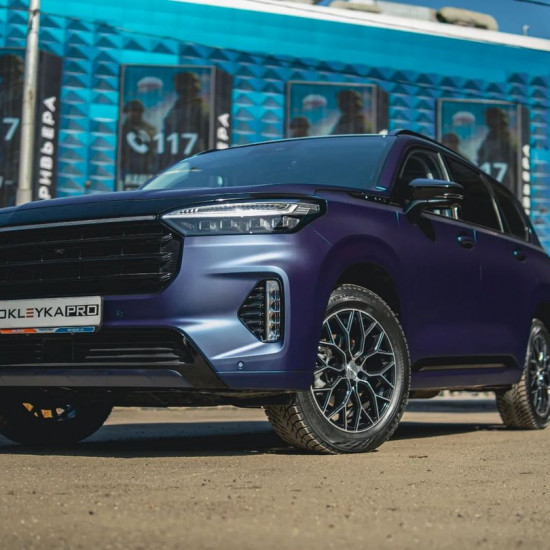Оклейка Exeed в Sunmax 742 metallic Dark Blue