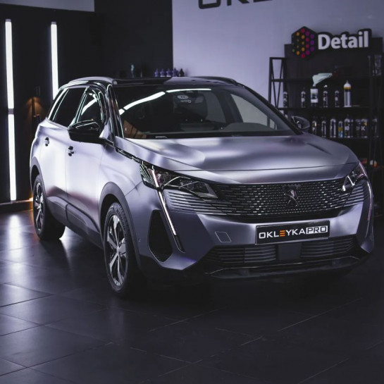 Оклейка Peugeot в Sunmax Metallic Charcoal винил с эффектом металлик