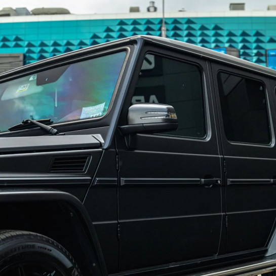 Оклейка Mercedes G в Sunmax Satin Chrome Black в Москве