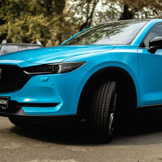 Оклейка авто виниловой пленкой Mazda в Sunmax Ultra Gloss Ice Blue