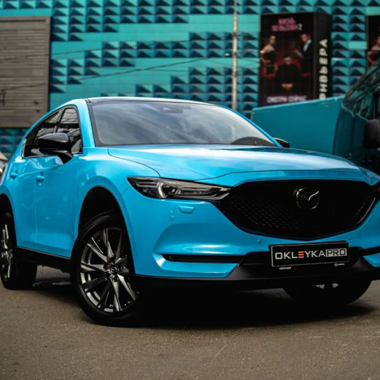 Оклейка авто виниловой пленкой Mazda в Sunmax Ultra Gloss Ice Blue