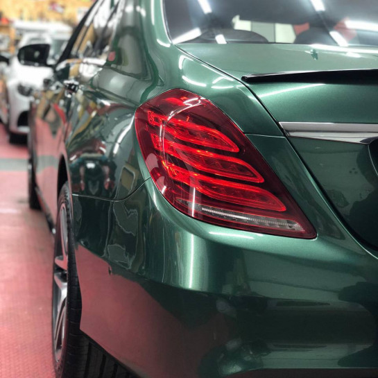 Оклейка Mercedes в Sunmax 2 Color PPF Shiny Green Pearl