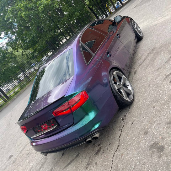 Оклейка Audi в Sunmax 29 Green Purple Color PPF