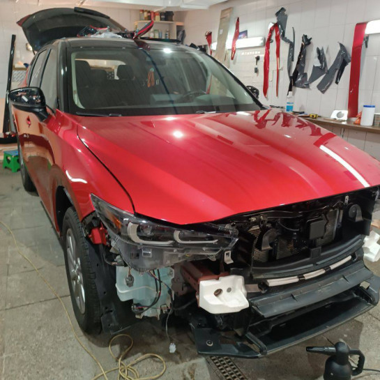 Оклейка Mazda в Sunmax 48 Metall Red Color PPF