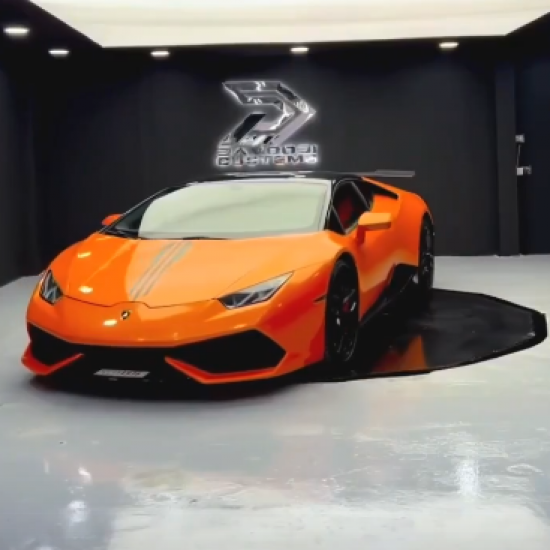 Оклейка Lamborghini в Sunmax 50 Orange Gloss Color PPF