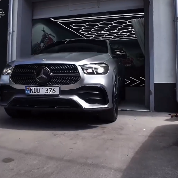 Оклейка Mercedes GLE в Sunmax 44 Metal Gray PPF