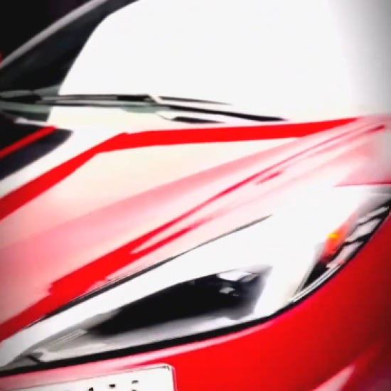 Оклейка Chevrolet Corvette в Sunmax 1 Ferrari Red Gloss Color PPF