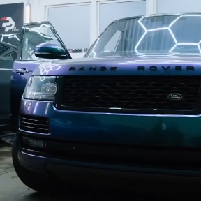 Оклейка Range Rover в Sunmax 29 Green Purple