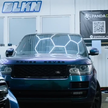 Оклейка Range Rover в Sunmax 29 Green Purple