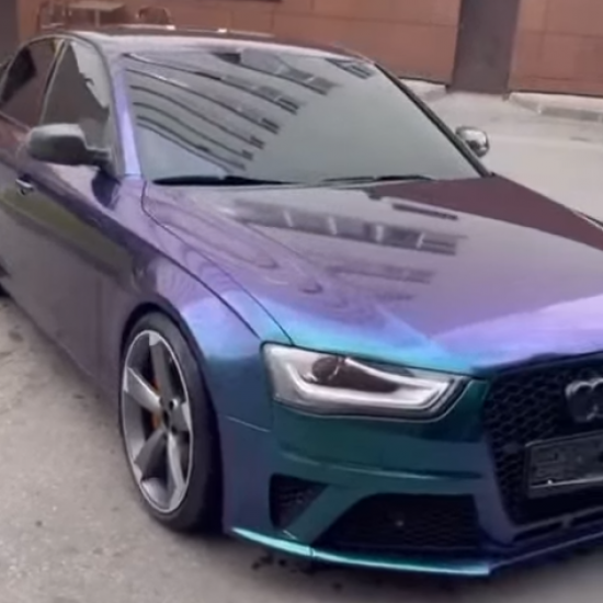 Оклейка Audi в Sunmax 29 Green Purple PPF