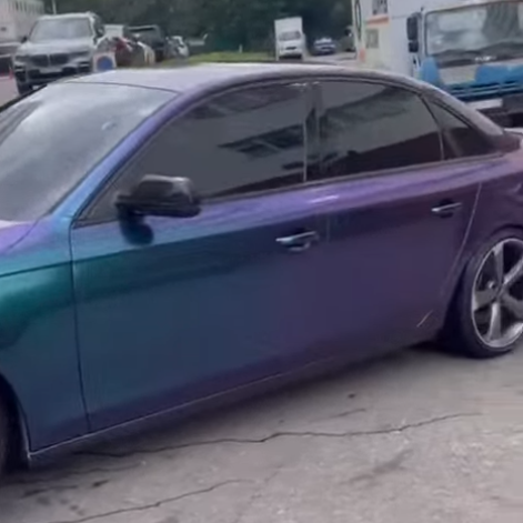 Оклейка Audi в Sunmax 29 Green Purple PPF