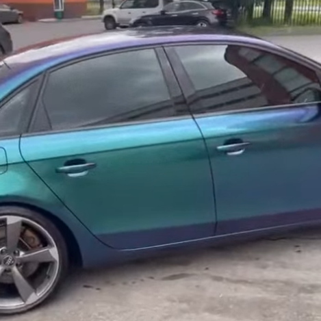 Оклейка Audi в Sunmax 29 Green Purple PPF