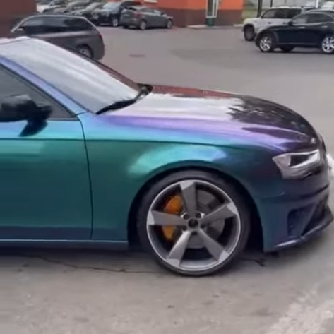 Оклейка Audi в Sunmax 29 Green Purple PPF