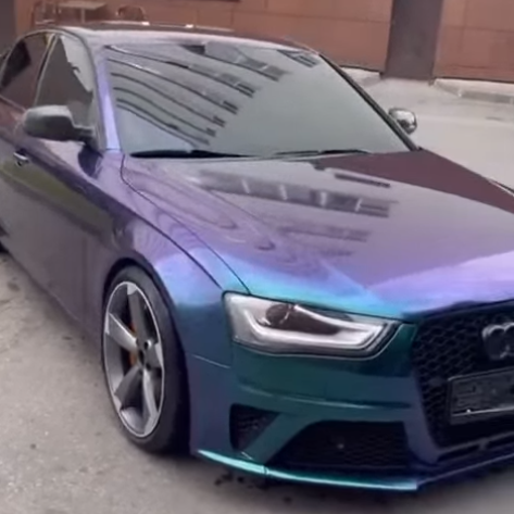 Оклейка Audi в Sunmax 29 Green Purple PPF