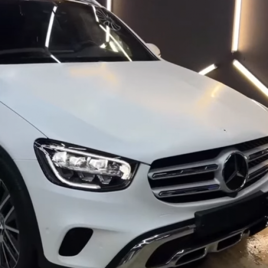 Оклейка Mercedes в Sunmax 36 White Matt Pearl PPF