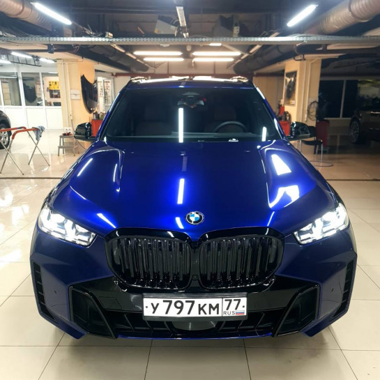 Полная оклейка авто BMW в Sunmax 17 Marina Blue PPF