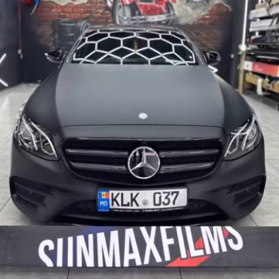 Оклейка Mercedes в Sunmax 568 Super Matt Black