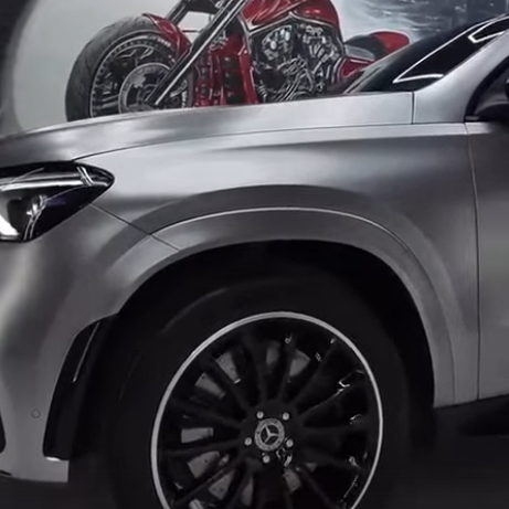 Оклейка Mercedes в цветной винил Sunmax 527 Metallic Charcoal