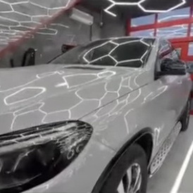 Оклейка Mercedes в цветную виниловую пленку Sunmax 281 Gloss Nardo Grey