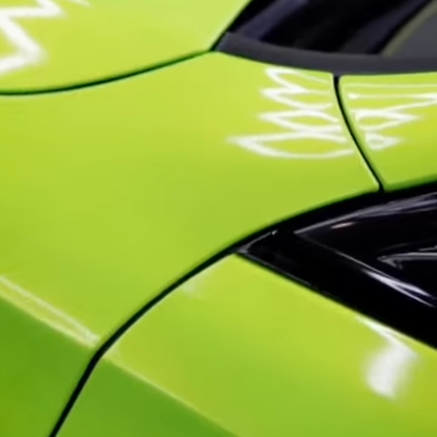 Оклейка Mercedes в цветной автовинил Sunmax 253 Gloss Apple Green