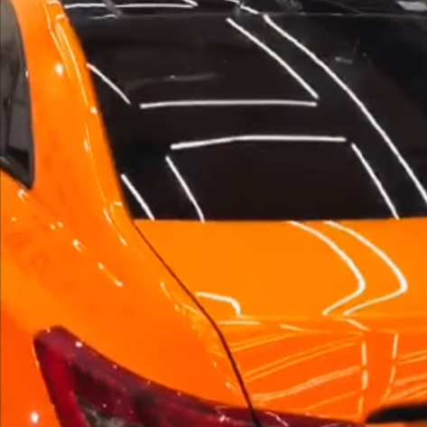 Оклейка кузова Mercedes в цветной полиуретан Sunmax 6 Golden Lotus Orange Color PPF