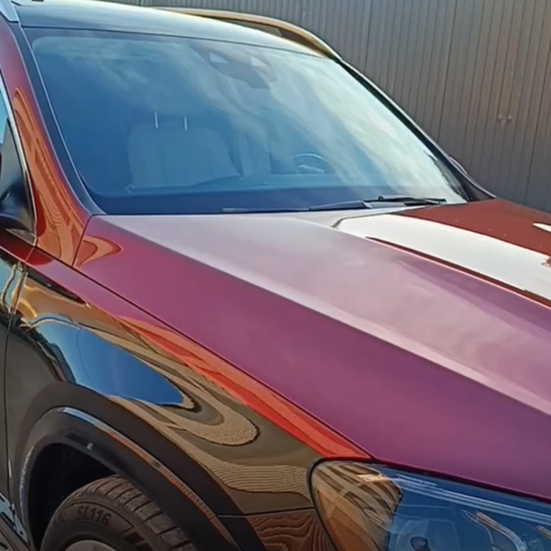 Оклейка капота Mercedes GLE в Sunmax 48 Metal Red Color PPF