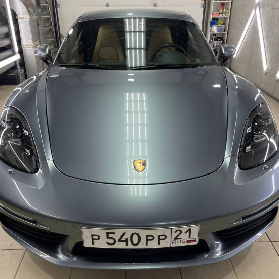 Оклейка Porsche в Sunmax 22 Gray Pearl Color PPF