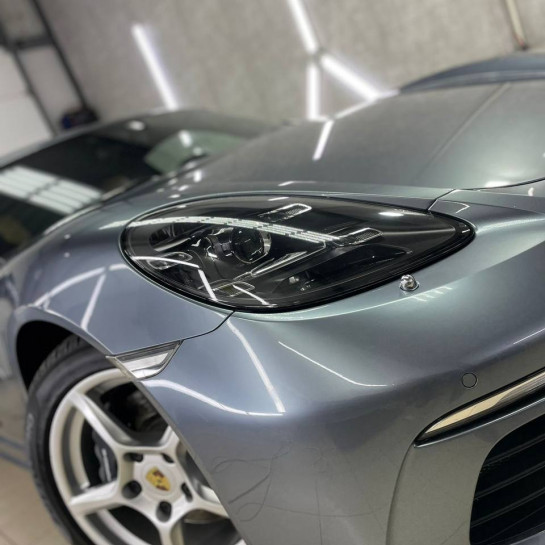 Оклейка Porsche цветным полиуретаном Sunmax 22 Gray Pearl Color PPF