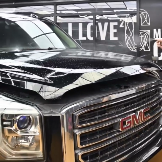 Оклейка GMC полиуретаном Sunmax 38 Black Gloss Color PPF