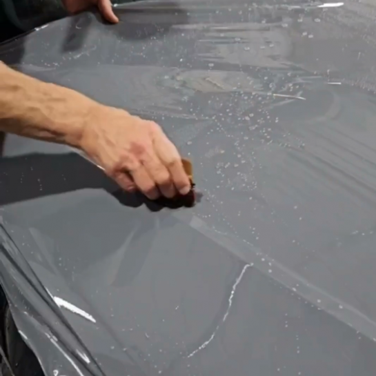 Оклейка Audi цветным защитным полиуретаном Sunmax 16 Nardo Gray Gloss PPF