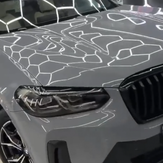 Оклейка BMW цветным защитным полиуретаном Sunmax 16 Nardo Gray Gloss Color PPF