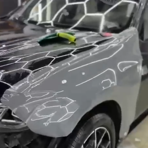 Оклейка BMW цветным полиуретаном Sunmax 16 Nardo Gray Gloss Color PPF