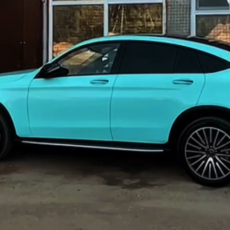 Оклейка Mercedes цветным защитным полиуретаном Sunmax 12 Tiffany Gloss Color PPF 