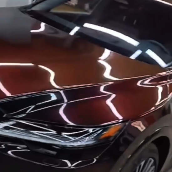 Оклейка Lexus цветным полиуретаном Sunmax 18 Black Red Pearl Color PPF
