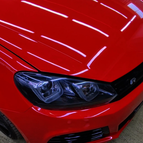 Оклейка Volkswagen цветным полиуретаном Sunmax 1 Ferrari Red Gloss Color PPF