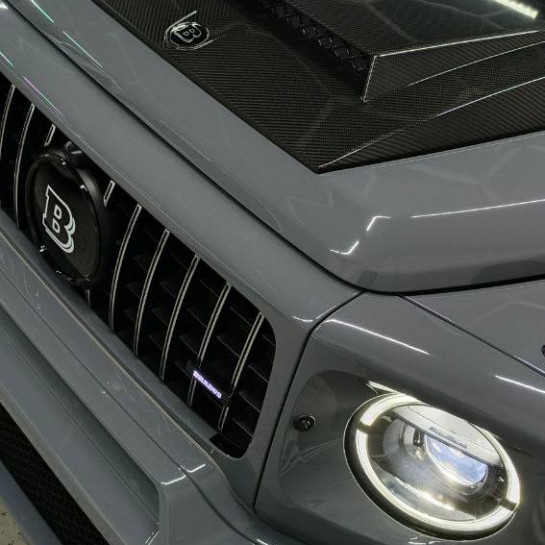 Оклейка Mercedes AMG цветным защитным полиуретаном Sunmax 16 Nardo Gray Gloss Color PPF