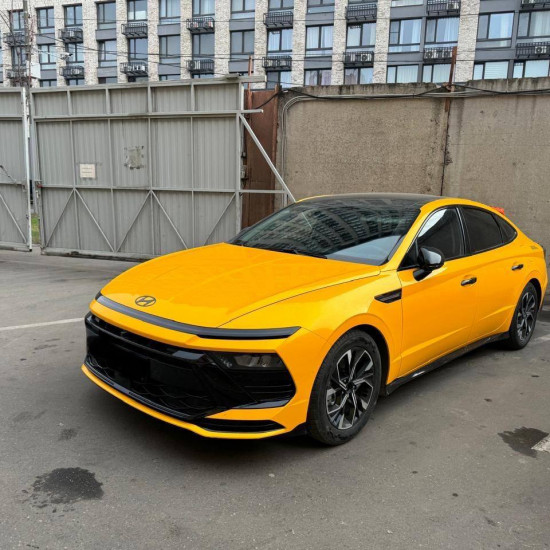 Оклейка Hyundai цветным полиуретаном Sunmax 7 Maple Yellow Gloss Color PPF